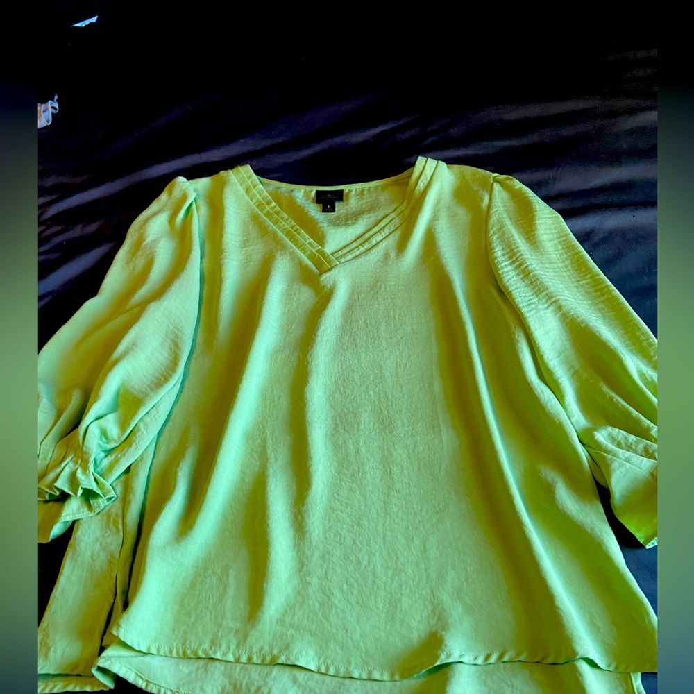 Lime green blouse